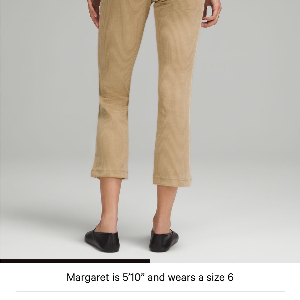 lululemon athletica Ribbed Cropped Pants in Beige - Picture 9 of 12